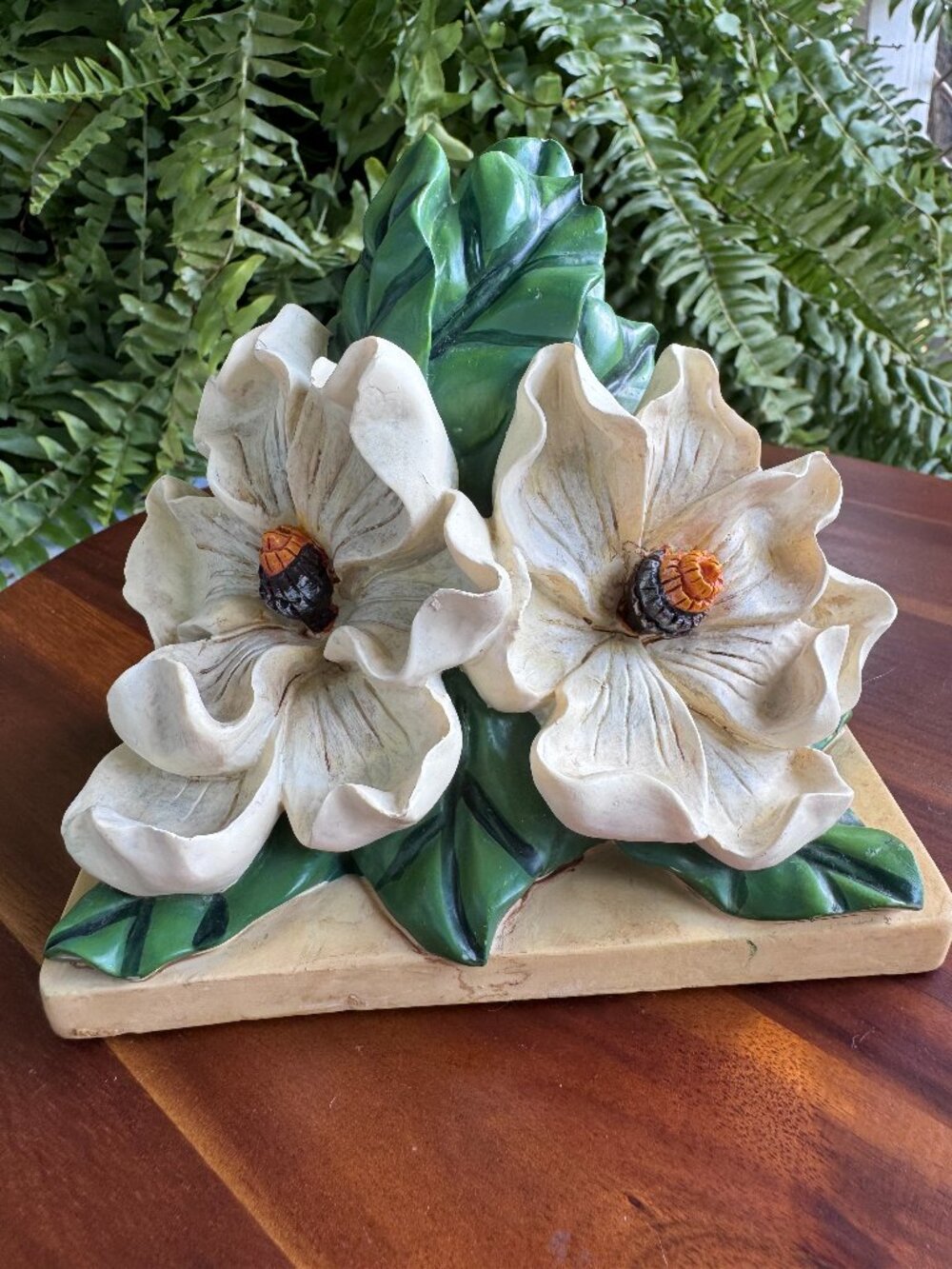 Vintage CBK Ltd Magnolia Blossom Bookend, Single Replacement or Standalone Piece
